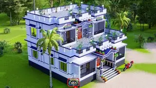৪ বেডরুমের বাড়ির ডিজাইন ও খরচ। দোতলা বাড়ির ডিজাইন। দের তলা বাড়ির ডিজাইন। 4 bedroom house design