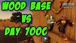 AFK or FIGHT end game Horde in this Wood block base (7 Days to Die: Alpha 20)