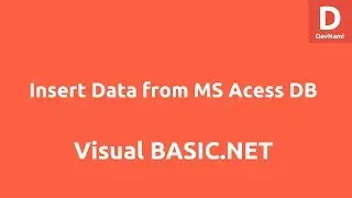 Inserting Data from VB.net to MS Access Database Table
