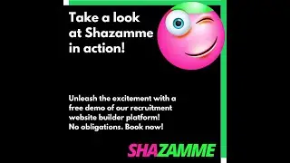 Book a free demo of our recruitment website builder - Shazamme