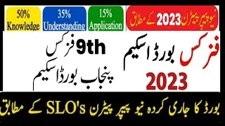 9th Class Physics Pairing Scheme 2023-Physics scheme 19th Class 2023-Pairing scheme 2023 physics 9th