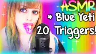 ASMR Blue Yeti ░ OVER 20 TRIGGERS!!! ♡ Mouth Sounds, SkSkSk, Crinkle, Plastic, Hair Brushing, Test ♡