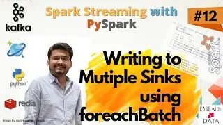 12 Spark Streaming Writing data to Multiple Sinks | foreachBatch | Writing data to JDBC(Postgres)
