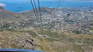 Going up Table Mountain