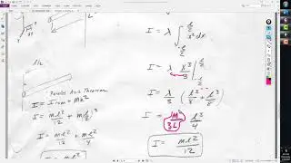 Moment of Inertia  (Thin Rod) Rotated at COM Perpendicular to Length