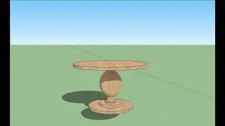 How to make Round Blanca Table in sketchup.