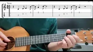 And I Love Her (The Beatles) - Easy Beginner Ukulele Tabs With Playthrough Tutorial Lesson
