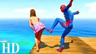 GTA 5 Water Ragdolls - Spiderman Euphoria Physics Funny Moments #1 (Parody Gamer)