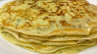 Сырные блинчики | очень вкусный завтрак