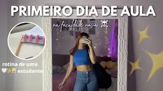 PRIMEIRO DIA DE AULA 🌸🎀 rotina universitára
