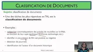 Traitement automatique des langues [5.1] Classification de documents - motivation