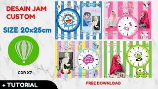 CARA DESAIN JAM DINDING CUSTOM DENGAN CORELDRAW FREE DOWNLOAD