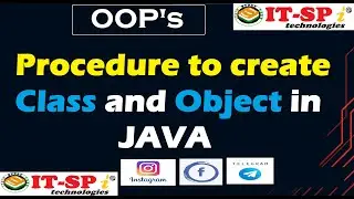 Procedure to create Class and Object in Java Application with Live Example or program