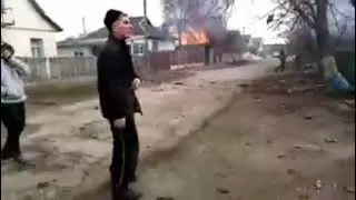Обстрел российскими войсками мирного села Равнополье около 10 км от Чернигова.
