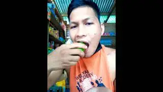 eating mango