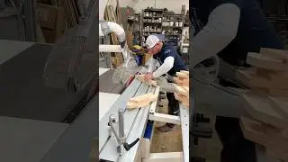 Back to the SCM slide saw to trim off the tenons so they will slide into the mortises 