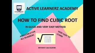 how to find cubic root in 5 seconds | Active Learnerz Academy
