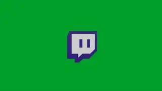 Twitch 3D Logo Green Screen