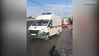 ДТП со скорой на ул. Дзержинского в Калининграде. 08.10.18