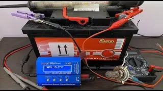 Аккумулятор Extra Start 62а тест, разряд, заряд, Экстрастарт. SkyRC iMax B6 Mini