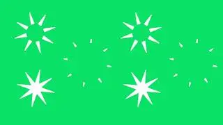 Twinkling stars green screen