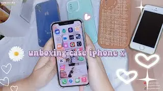 shopee haul unboxing case iphone x aesthetic 🍒