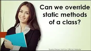 Can we override static methods of a class