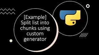 [Example] Split list into chunks of equally size partition | Python by examples | #python