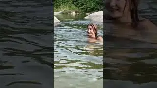 swimming in the river and wearing a wet dress #wet #river #wetdress