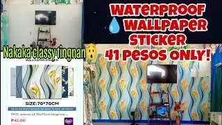 How to Install Waterproof Wallsticker from Lazada #lazada #shoponline  #installation #foryou