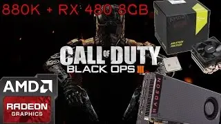 AMD RX 480 8Gb + 880k Gaming  Black Ops 3 Extra Settings 4K VSR