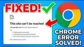Stuck on 'This Site Can't Be Reached'? WATCH THIS