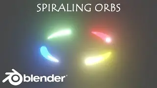 How to create spiraling orbs in Blender