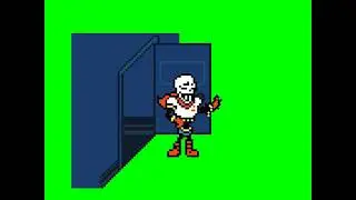Papyrus greets all humans but its in a green screen room
