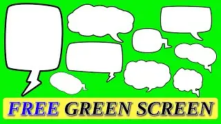 🆓 Free Green Screen 🟢 Chroma key 💬 Speech Bubble Effect Animation ❌ NO COPYRIGHT ©️ 2024