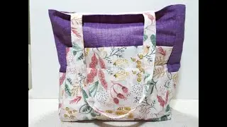 TOTE BAG TUTORIAL, DIY TOTE BAG,  SHOPPING BAG, SHOULDER BAG, BORSA.