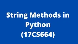 String methods in Python