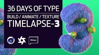 Soft & Hairy Number 3 | Cloth, Hair and Collider Tags | C4D Timelapse