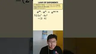 Law of Exponents: Product Rule [Example 3] #mathwithteacherjustin #math7 #algebra