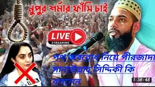 পথ অবরোধ নিয়ে পীরজাদা সানাউল্লাহ সিদ্দিকী কি বললেন #NupurSharma#arrestnupursharma