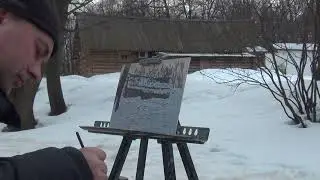Натурный этюд медоварни в Коломенском