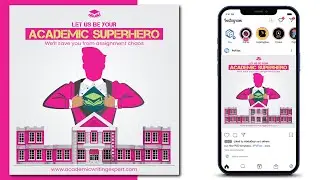 social media post design for super hero of assignment