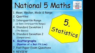 5.6 Statistics 6: Scattergraphs & Equation of a Best Fit Line - Nat 5 Maths Lessons - @MrThomasMaths