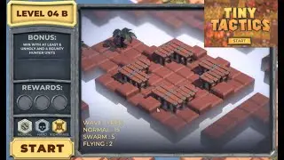 Tiny Tactics #28 Beach Level 04B - 6 Unholy & 4 Bounty Hunter - Nightmare