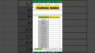 Remove Comma and Decimal value using Fixed Formula in Excel 