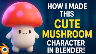 create cute 3d mushroom creature in blender 🍄 | Beginner Tutorial”