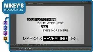 Working with masks to reveal text in After Effects