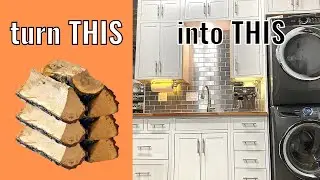I Turn Firewood Into a Custom Garage Kitchenette