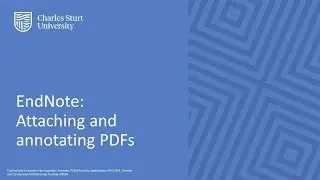 EndNote: Attaching and annotating PDFs