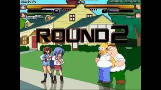 MUGEN - Konata Izumi & Haruhi Suzumiya VS Homer Simpson & Peter Griffin